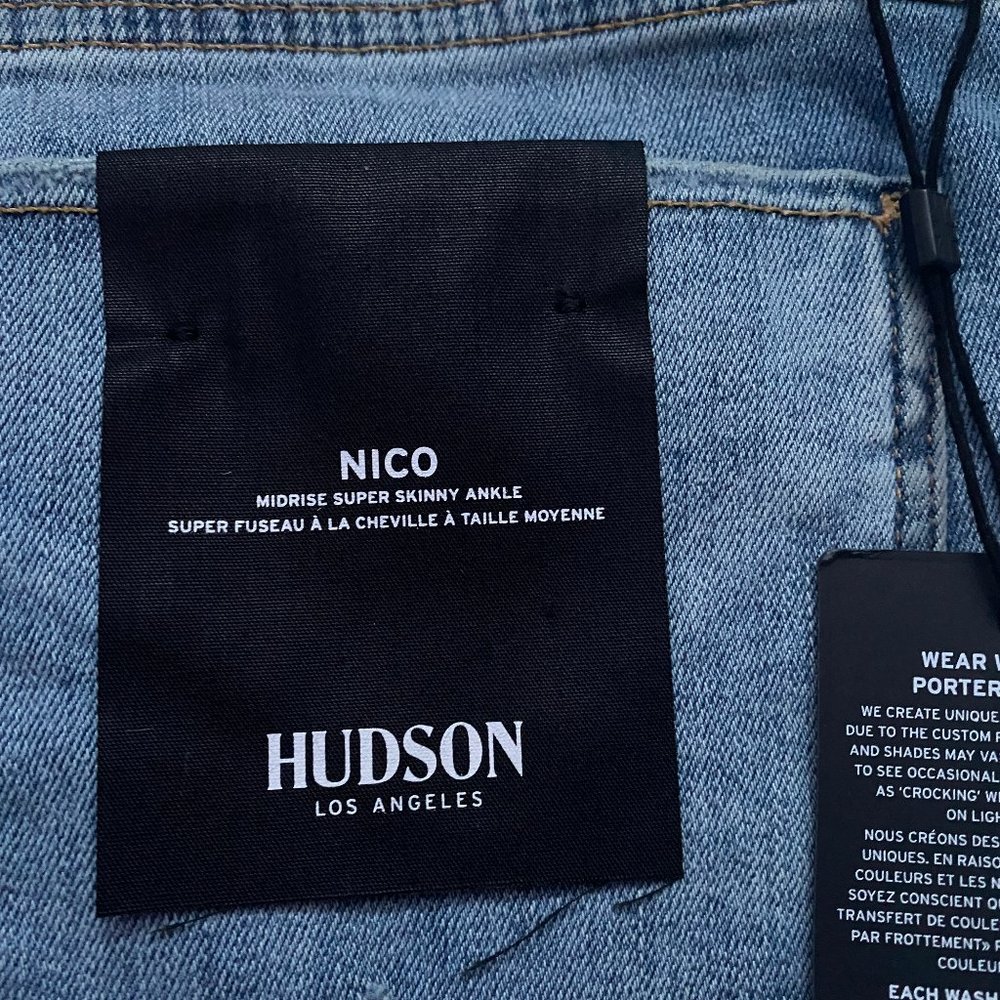 Hudson Nico Mid-Rise Distressed Super Skinny Ankle - Picture 7 of 9